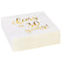 Juvale Cheers to 30 Years Cocktail Napkins, 5 x 5 In, 3-Ply White & Gold Foil, 50 Pack