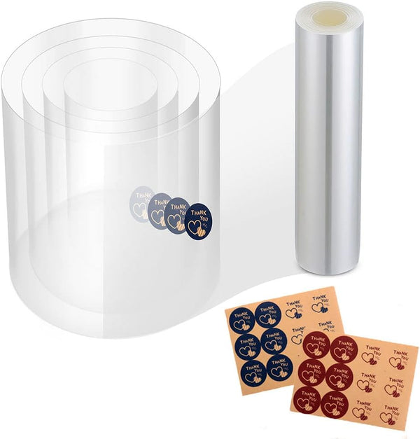 Cake Collars 10 x 394inch Transparent Acetate Cake Collar Rolls, Clear Mousse Cakes Acetate Sheets for Baking