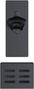 Magnetic Bottle Opener with Cap Catcher, Removable Wall Mounted Beer Opener for Kitchen Fridge (Black)