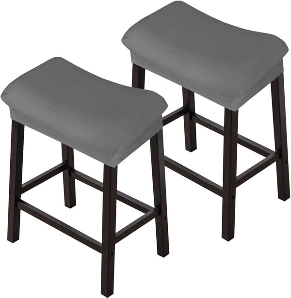 Levoberg Bar Stool Cover Rectangle Velvet Stretch Counter Height Barstool Slipcovers Rectangular Kitchen