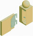 CAFORO #10 Set 4 Hook Plates for Wooden Beds Frame Bracket Headboard Footboard with Pin Replacement Wooden Bed Parts