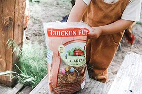 (3 lbs) LITTLE FARMER PRODUCTS Chicken Fun-DOO Non-GMO, Soy-Free Chicken Treat | Premium Poultry Meal Worm, Vegetable