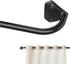 Black Wrap Around Curtain Rods for Windows 28 to 48 Inch, 5/8 Inch Telescoping Blackout Curtain Rods, Adjustable from