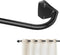 Black Wrap Around Curtain Rods for Windows 48 to 84 inch: 5/8 inch Industrial Telescoping Adjustable Rods