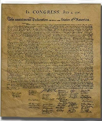 The Declaration of Independence Reprint, True to Original Size, 23 x 29, Printed on Antiqued Parchment