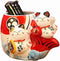EatingBiting Fortune Japanese Lucky Beckoning Cats Maneki Neko Flower Pot Vase Pen Holder, Ceramic Pencil Holder
