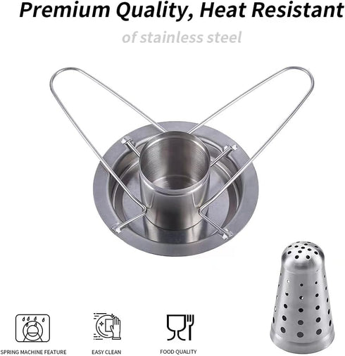 AMOZO 304 Container.2 Pack Beer Can Chicken Holder for Grill and Smoker - Premium Grade Stainless Steel Chicken Holder