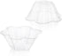 SOUJOY 100 Pack Ice Cream Cup, 8.5Oz Clear Flower Shape Disposable Dessert Serving Bowl