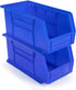 Hudson Exchange Plastic Stackable Storage Bin - 11" x 5-1/2" x 5" Hanging Container (Blue)
