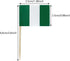 100 Pcs Nigeria Flag Toothpick Flags, Small Mini Stick Cupcake Toppers for Nigerian Flags Cocktail Picks