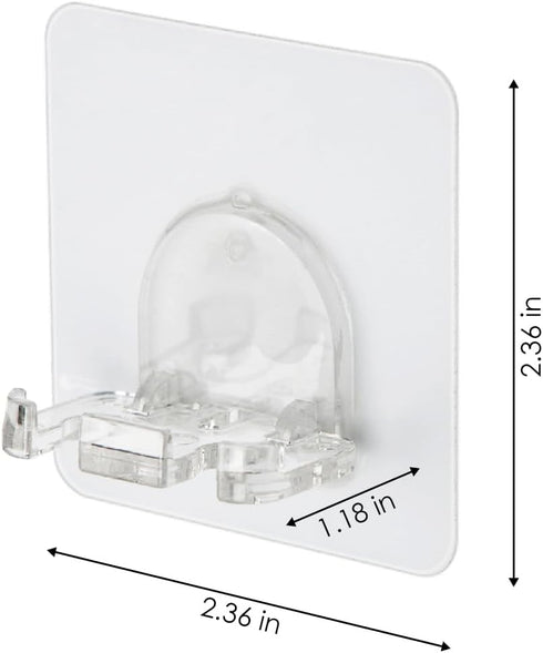 Toothbrush Holder 4 Packs - Clean Polycarbonate for Bathroom Shower, Wall Mounted, Easy Installation