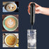 Electric Milk Frother Handheld with Stainless Steel Stand, Portable Foam Maker for Coffee, Latte, Cappuccino, Hot