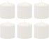 Stonebriar Unscented White Tall Pillar Candles, 18 Hour Burning, 3" X 3", 6 Count for Decor