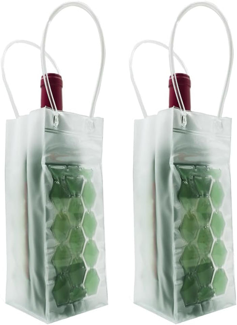 Wine Cooler Bag, Ice Bag for Wine Beer Bottle (2 Pack), Instant Cooling and Keeps Your Drink Cold, Chill Champagne