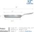 TECHEF CeraTerra Collection, 12" Ceramic Nonstick Grill Pan, PTFE, PFAS, and PFOA Free, Made in Korea