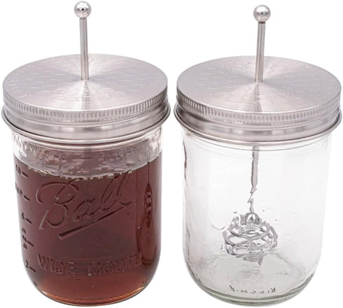 Mason Jar Lifestyle Wide Mouth Stainless Steel Honey Dipper