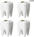 YOFIT Modern Style Teeth Pots Ceramic Flower Pot for Dental Gifts, White Succulent Cactus Bonsai Planter Container for Dental Office Decor, 3.7" Set of 4 by YOFIT