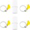 2 Sets Drain Connector Hose Washer Extension Adapter, Stainless Steel Clamp for Washing Machine and Dishwasher