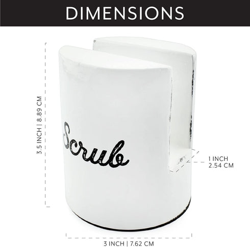 AuldHome Design White Enamel Sponge Holder, Rustic Enamelware Kitchen Sink Accessory