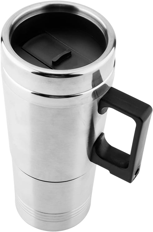 Car Electric Kettle, 12V 60W 350ml Stainless Steel, Portable Water Boiler for Tea, Coffee, Hot Tea