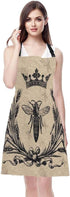EKOBLA Bee Aprons - Vintage Queen Bees Waterproof Chef Cooking Aprons for Women Men