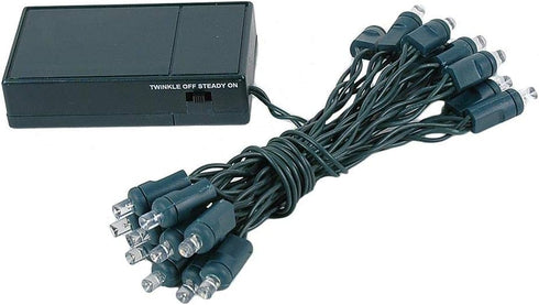 8 20 Count 3X Novelty Lights Battery Operated LED Mini Lights Feet, Warm White Fairy Lights on Green Wire, On/Off
