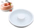 7 Inch Silicone Baking Molds, Fluted Tube Cake Pans, Non Stick Round Molds for Jello, Brownie - White
