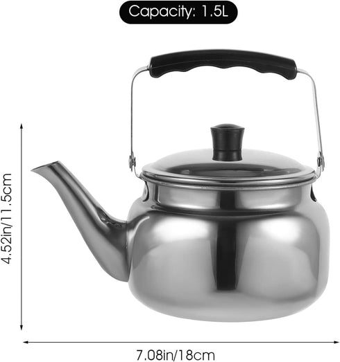Lurrose Whistling Tea Kettle 1.5QT Stainless Steel Teakettle with Cool Grip Handle Whistling Teapot for Stovetop by Lurrose