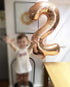 Tellpet Number 2 Balloon, 40 Inch, Rose Gold
