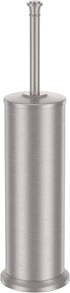 Stain Nickel Toilet Brush and HolderExtra Long Handled Toilet Brush for BathroomStainless Steel Heavy Duty Toilet Bowl