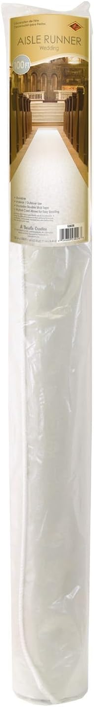 Beistle Floral Aisle Runner, Polyester Fabric, Wedding Decoration, 3' x 100'