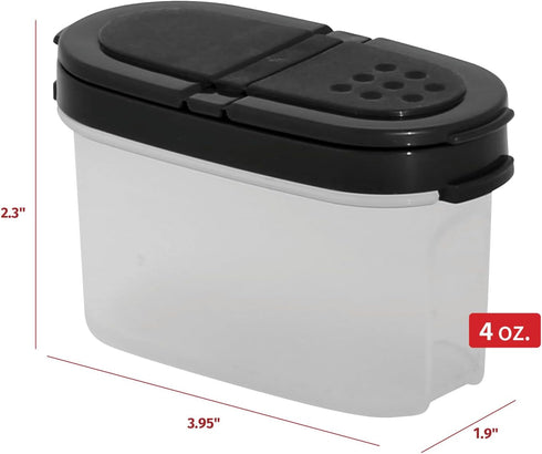 SIGNORA WARE 4 oz Set -2 1 4 Spice Jars with Lids - Refillable Empty Airtight Spice/Seasoning Containers in Pour/Sift