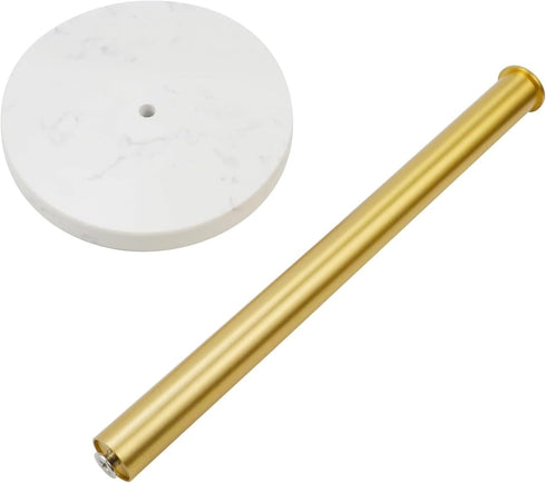 Paper Towel Holder, Standing Roll Holder with Weighted Marble Base for Kitchen or Bathroom Countertop