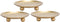 Iron Plate Candle Holder Set of 3, Gold Decorative Pillar Candle Stand for Wax Candles