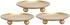 Iron Plate Candle Holder Set of 3, Gold Decorative Pillar Candle Stand for Wax Candles