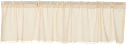 VHC Brands 16"x72" Natural Valance Kitchen Window Curtain with Rod Pocket