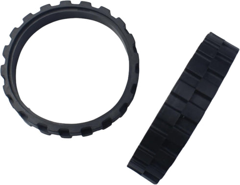 FDXGYH 2 Pcs Replacement Tires, Black Anti-Slip Wheel Tires Accessories for Sweeper/Cleaning Robot