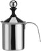 Manual Milk Creamer Frother, Stainless Steel Hand Pump Double Mesh Blender for Coffee Foamer, 400ML