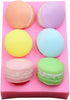 6-Cavity 3D Macaron Hamburger Silicone Mold for Fondant, Cake Decorating, Baking, Chocolate, Mini Soap, Bath Bomb