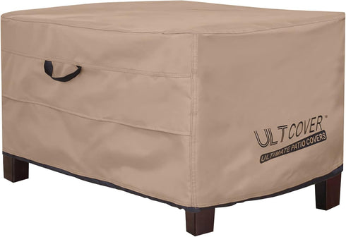 ULTCOVER Waterproof Patio Ottoman Cover Rectangular Outdoor Side Table Furniture Covers Size