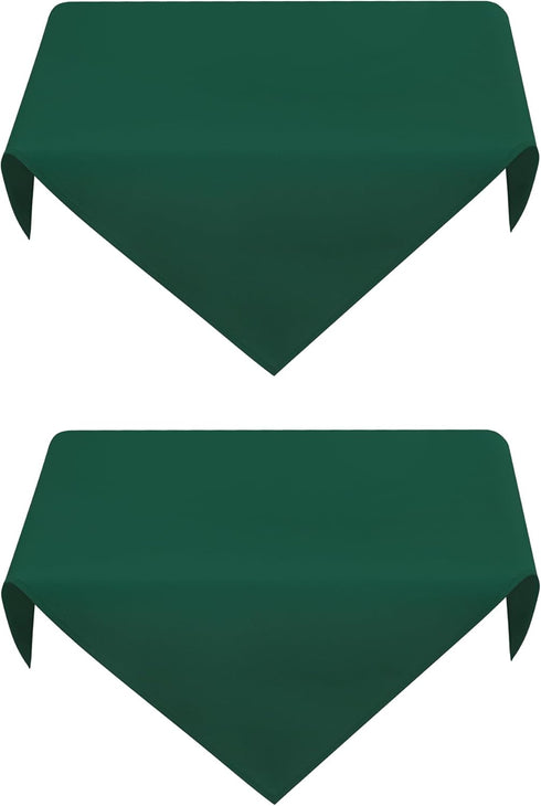2 Pack Small Square Table Cloth 24X24 Inch Green Tablecloth Washable Polyester