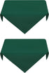 2 Pack Small Square Table Cloth 24X24 Inch Green Tablecloth Washable Polyester