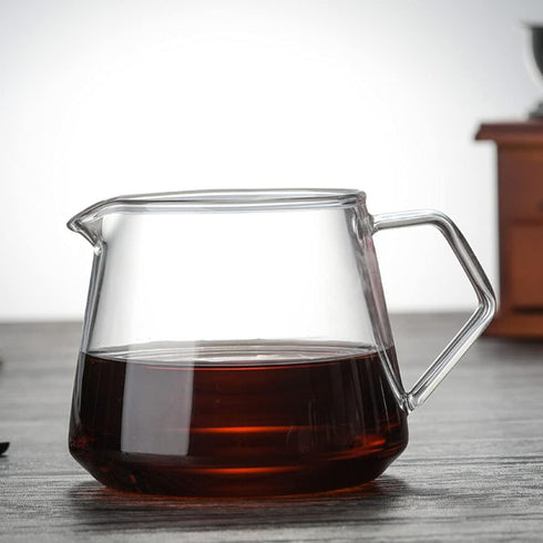 LIFKOME Espresso Machine Glass Coffee Server 650ml, Turkish Coffee Pot Small Glass Manual Pour Over Coffee Beaker