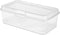 Sterilite Large FlipTop, Stackable Small Storage Bin, Clear, 6-Pack, Hinging Lid, Organize Desk