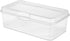 Sterilite Large FlipTop, Stackable Small Storage Bin, Clear, 6-Pack, Hinging Lid, Organize Desk