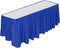 DecorRack Table Skirt, 29 in x 14 ft - BPA Free Plastic Disposable, Reusable Rectangular Tablecloth Skirt, Royal Blue