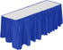 DecorRack Table Skirt, 29 in x 14 ft - BPA Free Plastic Disposable, Reusable Rectangular Tablecloth Skirt, Royal Blue