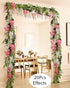 DearHouse 4Pcs Artificial Wisteria Garland, 6.6Ft/Piece Silk Hanging Flower Vine for Home Garden Outdoor Wedding Decor