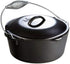 Lodge 5 Quart Pre-Seasoned Cast Iron Dutch Oven with Lid - Black Wire Bail Handle for Easy Transfer from Cooking