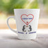 Personalized Custom Text Ceramic Latte Mug - I Love You Two Penguins, 12 Oz